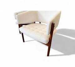 Jorge Zalszupin Pair of Senior Armchairs in Rosewood Suede Jorge Zalszupin 1960s - 4367463