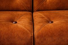 Jorge Zalszupin Pullman Sofa in Burnt Caramel Mohair with Brazilian Rosewood Buttons - 4531162