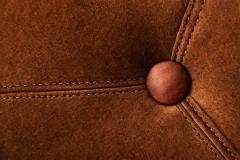 Jorge Zalszupin Pullman Sofa in Burnt Caramel Mohair with Brazilian Rosewood Buttons - 4531168