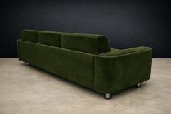 Jorge Zalszupin Pullman Sofa in Deep Olive Mohair with Rosewood Buttons by Jorge Zalszupin - 4531120