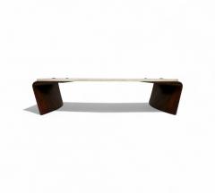 Jorge Zalszupin Romana Coffee Table in Wood Travertine by Jorge Zalszupin 1950s Lot 393 - 4374783