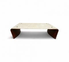 Jorge Zalszupin Romana Coffee Table in Wood Travertine by Jorge Zalszupin 1950s Lot 393 - 4374788