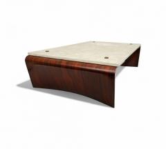 Jorge Zalszupin Romana Coffee Table in Wood Travertine by Jorge Zalszupin 1950s Lot 393 - 4374789