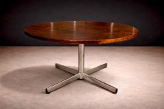 Jorge Zalszupin Round Dining Table in Hardwood and Metal Jorge Zalszupin 1960s - 4542474