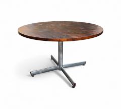 Jorge Zalszupin Round Dining Table in Hardwood and Metal Jorge Zalszupin 1960s Lot 40 - 4318325