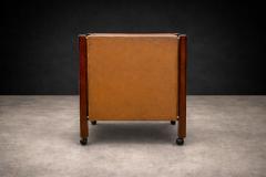 Jorge Zalszupin Side Table with Drawers Wheels in Hardwood Jorge Zalszupin 1960s - 4636007