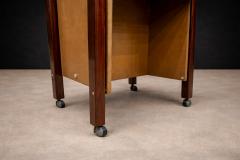 Jorge Zalszupin Side Table with Drawers Wheels in Hardwood Jorge Zalszupin 1960s - 4636009