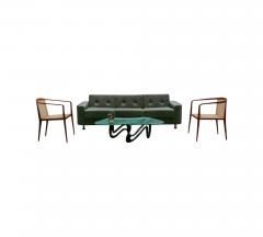 Jorge Zalszupin Sofa in Wood Leather Jorge Zalszupin 1970s Lot 252A - 4356366