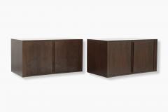 Jorgen Clausen Floating Tambour Door Cabinets by Jorgen Clausen Denmark 1950s - 1466055