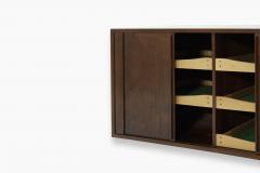 Jorgen Clausen Floating Tambour Door Cabinets by Jorgen Clausen Denmark 1950s - 1466056