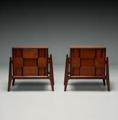 Jorgen Clausen Jorgen Clausen Danish Mid Century Modern Sculptural Nightstands Teak 1960s - 3929412