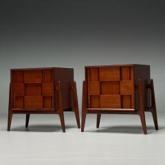 Jorgen Clausen Jorgen Clausen Danish Mid Century Modern Sculptural Nightstands Teak 1960s - 3929415