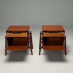 Jorgen Clausen Jorgen Clausen Danish Mid Century Modern Sculptural Nightstands Teak 1960s - 3929417