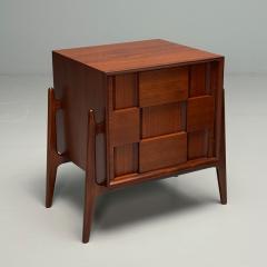 Jorgen Clausen Jorgen Clausen Danish Mid Century Modern Sculptural Nightstands Teak 1960s - 3929421