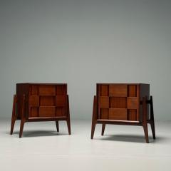 Jorgen Clausen Jorgen Clausen Danish Mid Century Modern Sculptural Nightstands Teak 1960s - 3929422