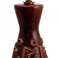 Jorgen Mogensen Extraordinary Monumental Lamp in Oxblood Glaze by Jorgen Mogensen - 2368719