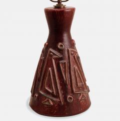 Jorgen Mogensen Extraordinary Monumental Lamp in Oxblood Glaze by Jorgen Mogensen - 2368720