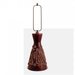 Jorgen Mogensen Extraordinary Monumental Lamp in Oxblood Glaze by Jorgen Mogensen - 2368721