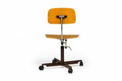Jorgen Rasmussen J rgen Rasmussen for Kevi Danish Mid Century Teak Bentwood Swiveling Task Chai - 4666395