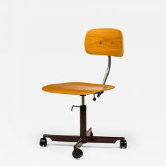 Jorgen Rasmussen J rgen Rasmussen for Kevi Danish Mid Century Teak Bentwood Swiveling Task Chai - 4729148