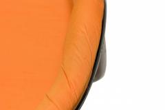 Jorgen Rasmussen Jorgen Rasmussen Danish Orange Upholstery And Silver Metal Rolling Office Chair - 3169814