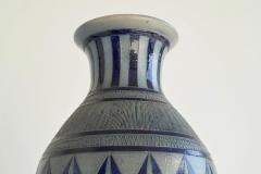 Jos Kalb Gr s de La Roche Large Art Deco Salt Glazed Pottery Vase Belgium 1940s - 4582037