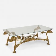 Jos Maria David Contemporary gilt and silvered bronze animalier coffee table - 3490508