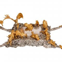 Jos Maria David Modern silvered and gilt bronze animalier coffee table by JM David - 3302754
