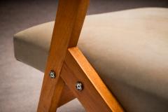 Jos Zanine Caldas Armchair in Beige Faux Leather Jose Zanine Caldas 1950s - 4544765