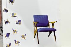 Jos Zanine Caldas Armchair in Beige Faux Leather Jose Zanine Caldas 1950s - 4544767