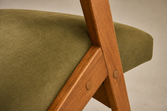 Jos Zanine Caldas Brazilian Modern Armchair by Jos Zanine in Pau Marfim Dedar Velvet - 4736750