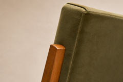 Jos Zanine Caldas Brazilian Modern Armchair by Jos Zanine in Pau Marfim Dedar Velvet - 4736752