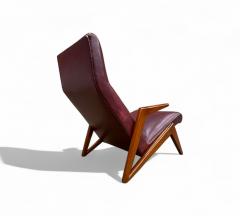 Jos Zanine Caldas Brazilian Modern Armchair in Hardwood leather att Jose Zanine Caldas 1950s - 4416966