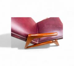 Jos Zanine Caldas Brazilian Modern Armchair in Hardwood leather att Jose Zanine Caldas 1950s - 4416972
