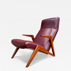 Jos Zanine Caldas Brazilian Modern Armchair in Hardwood leather att Jose Zanine Caldas 1950s - 4426497