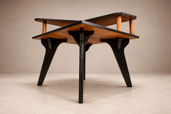 Jos Zanine Caldas Brazilian Modern Two Tier Accent Table in Marine Plywood by Jos Zanine Caldas - 4692829
