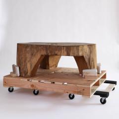 Jos Zanine Caldas Carved Pequi Wood Coffee Table - 4775009
