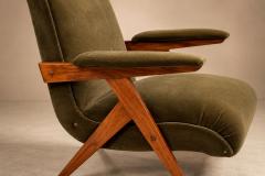 Jos Zanine Caldas Jos Zanine Caldas Z Armchair in Pau Marfim and Olive Mohair - 4597034
