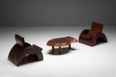 Jos Zanine Caldas Lounge Chairs and Coffee Table by Jos Zanine Caldas Brazil 1970s - 3950068