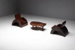 Jos Zanine Caldas Lounge Chairs and Coffee Table by Jos Zanine Caldas Brazil 1970s - 3950069