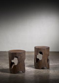 Jos Zanine Caldas Pair of Zanine Caldas wooden stools - 3928703