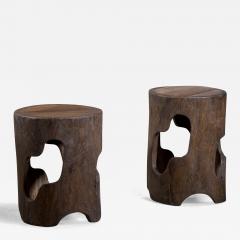 Jos Zanine Caldas Pair of Zanine Caldas wooden stools - 3930771