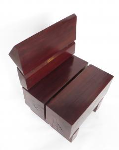 Jos Zanine Caldas Sculptural Low Brazilian Organic Modernist Design Vintage Rosewood Chair - 1020341