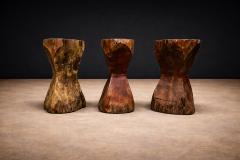 Jos Zanine Caldas Set of Three Stools in Pequi Hardwood Jose Zanine Caldas 1970s - 4548610