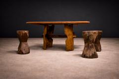 Jos Zanine Caldas Set of Three Stools in Pequi Hardwood Jose Zanine Caldas 1970s - 4548614