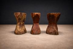 Jos Zanine Caldas Set of Three Stools in Pequi Hardwood Jose Zanine Caldas 1970s - 4548615