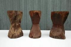 Jos Zanine Caldas Set of Three Stools in Pequi Hardwood by Jose Zanine Caldas 1970s - 3298973
