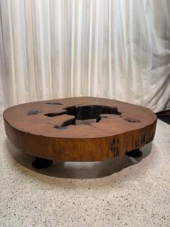 Jos Zanine Caldas Solid Tree Trunk Coffee Table Made of a Thick Cross Section of Vinhatico Wood - 4619955