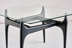 Jos de Mey Jos De Mey Coffee Table in Black Lacquered Wood Luxus Kortrijk Belgium 1957 - 1901117