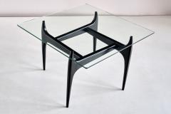 Jos de Mey Jos De Mey Coffee Table in Black Lacquered Wood Luxus Kortrijk Belgium 1957 - 1901118